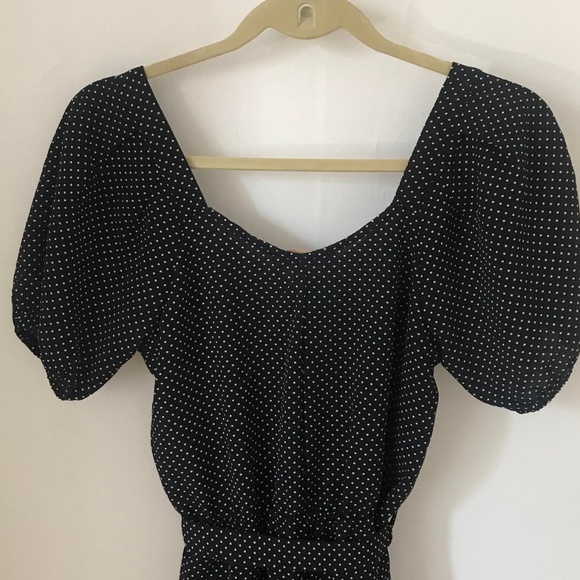 Polka dot Belted Jumpsuit - Picture 3 of 8
